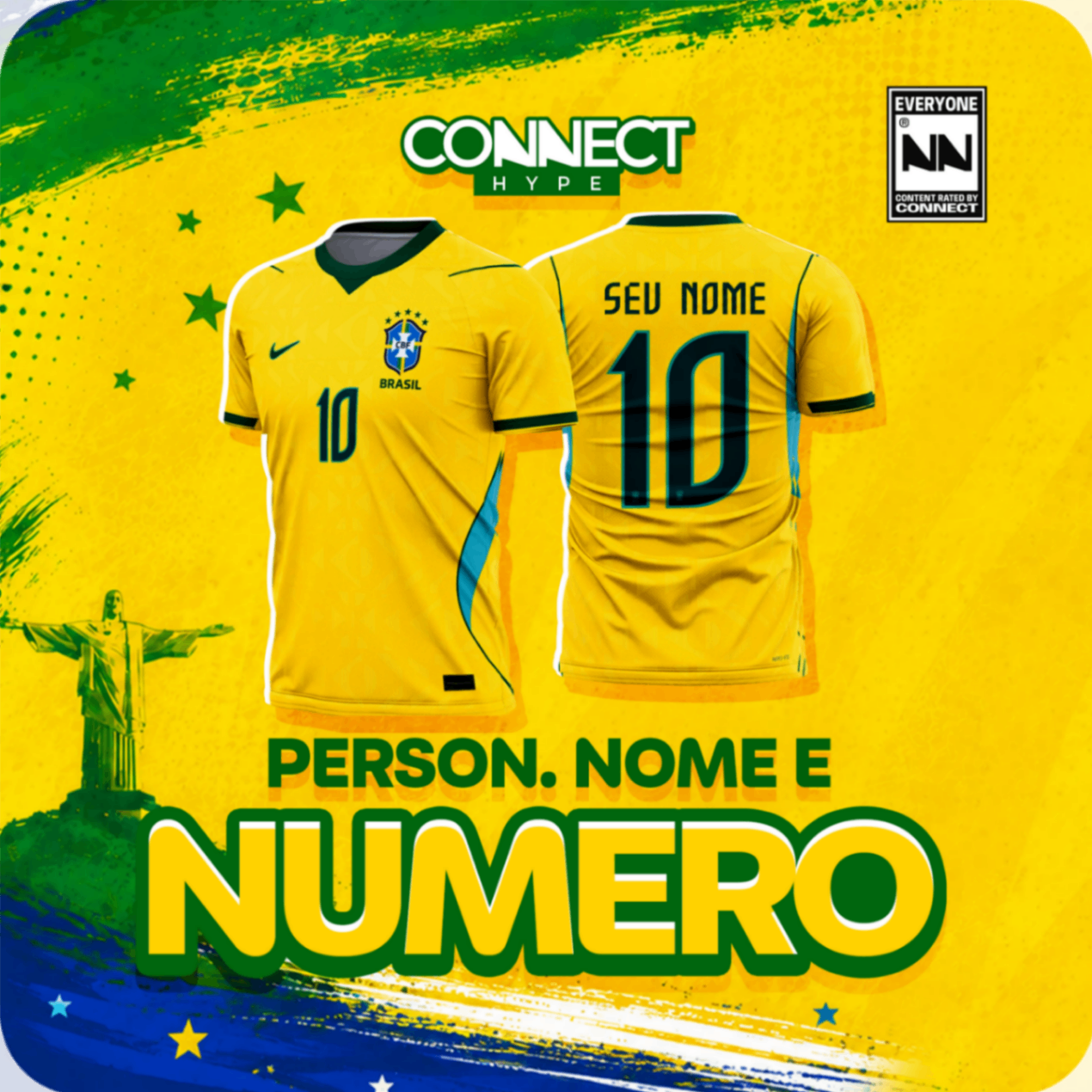 Camiseta da Seleção Brasileira + Numero